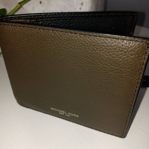 MICHAEL KORS MEN'S Cooper Pebbled Leather Billfold Wallet New - Picture 2 of 12
